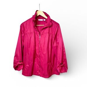 Chico's Weekends Fuchsia Athletic running spots Jacket